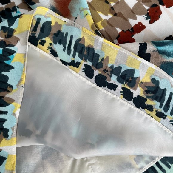 The Limited Strapless Cream Multi Colored Dress with Pockets, Size 0 - Picture 12 of 12